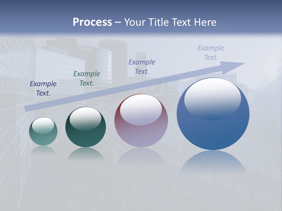 A Powerpoint Presentation With A Cityscape In The Background PowerPoint Template