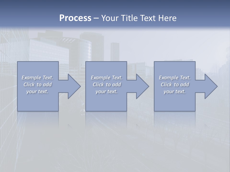 A Powerpoint Presentation With A Cityscape In The Background PowerPoint Template