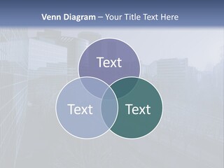 A Powerpoint Presentation With A Cityscape In The Background PowerPoint Template