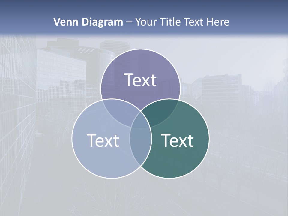 A Powerpoint Presentation With A Cityscape In The Background PowerPoint Template