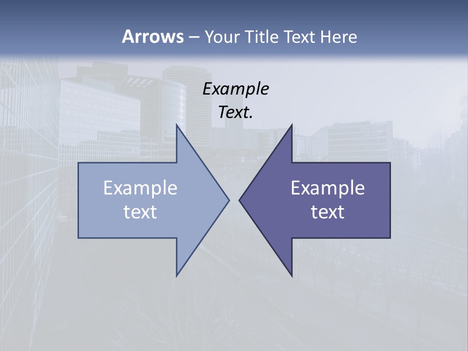 A Powerpoint Presentation With A Cityscape In The Background PowerPoint Template
