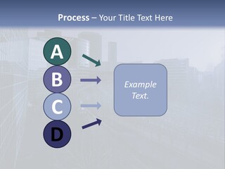 A Powerpoint Presentation With A Cityscape In The Background PowerPoint Template