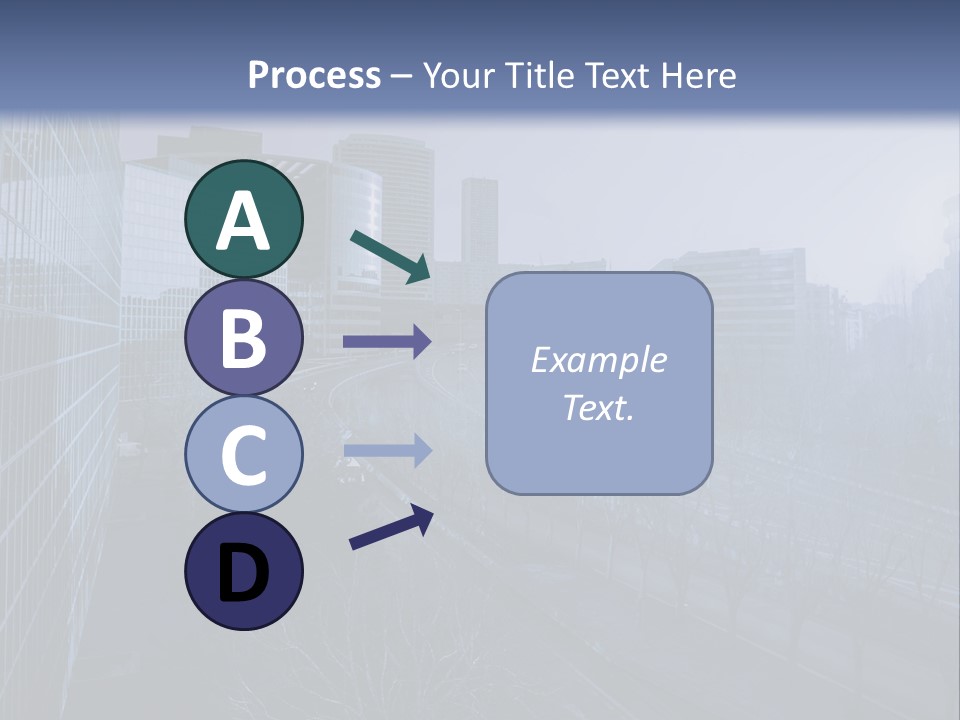 A Powerpoint Presentation With A Cityscape In The Background PowerPoint Template