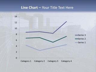 A Powerpoint Presentation With A Cityscape In The Background PowerPoint Template