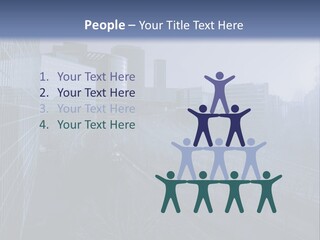 A Powerpoint Presentation With A Cityscape In The Background PowerPoint Template