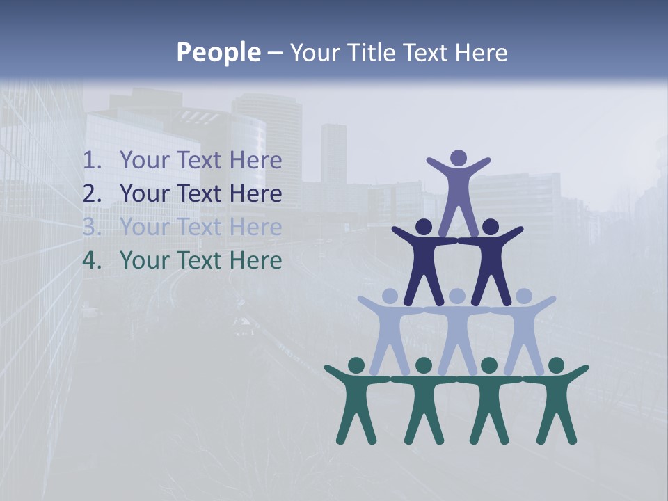 A Powerpoint Presentation With A Cityscape In The Background PowerPoint Template