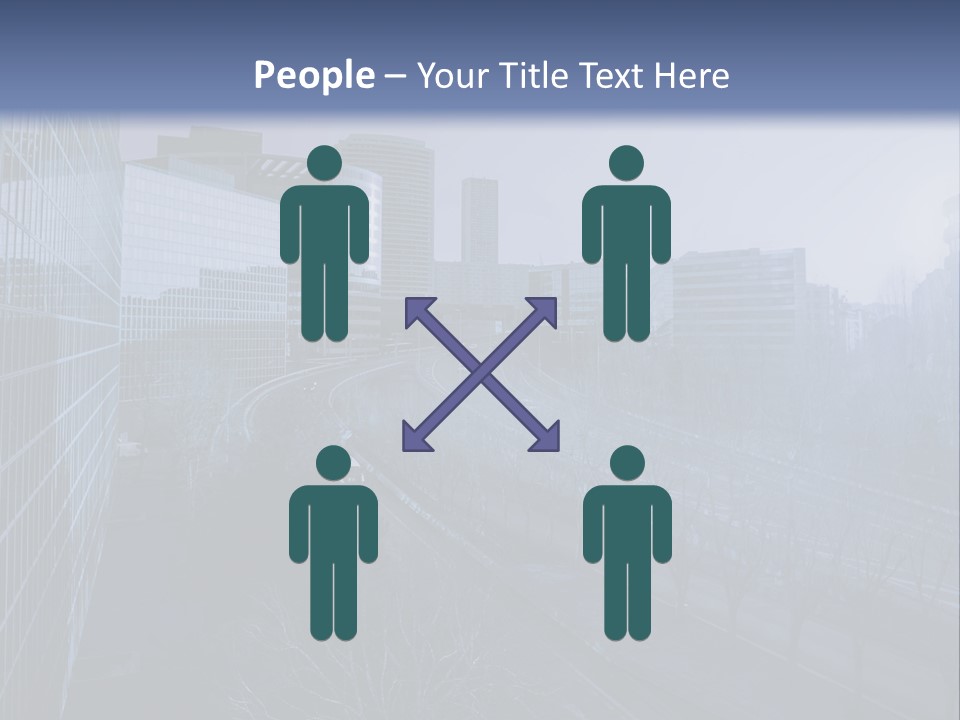 A Powerpoint Presentation With A Cityscape In The Background PowerPoint Template