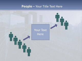 A Powerpoint Presentation With A Cityscape In The Background PowerPoint Template