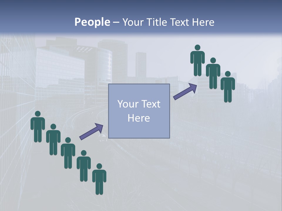 A Powerpoint Presentation With A Cityscape In The Background PowerPoint Template