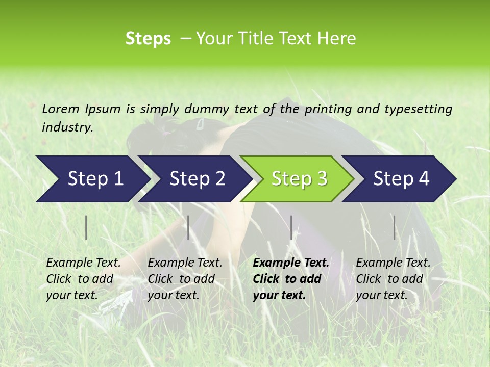 A Woman Sitting In The Grass With Her Head In Her Hands PowerPoint Template