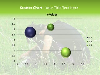 A Woman Sitting In The Grass With Her Head In Her Hands PowerPoint Template
