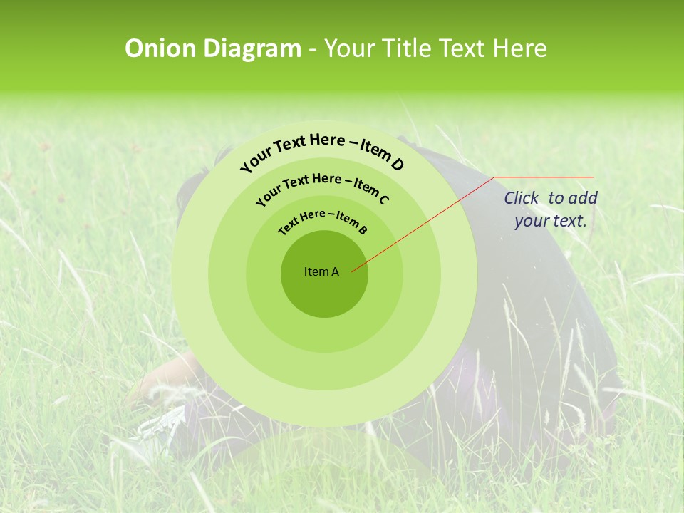 A Woman Sitting In The Grass With Her Head In Her Hands PowerPoint Template