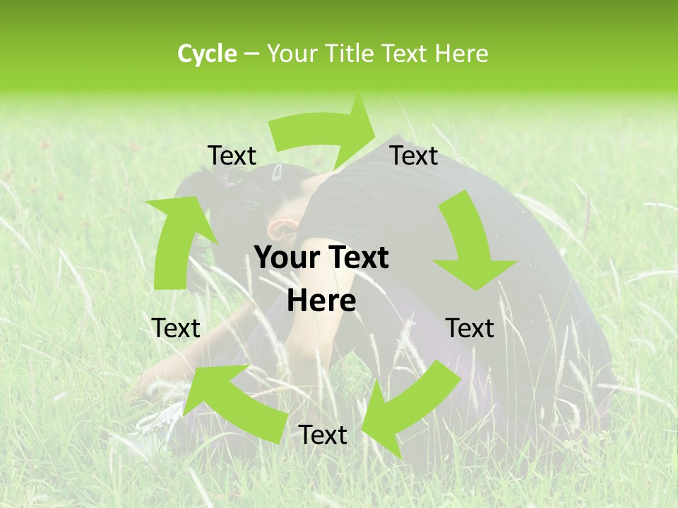 A Woman Sitting In The Grass With Her Head In Her Hands PowerPoint Template