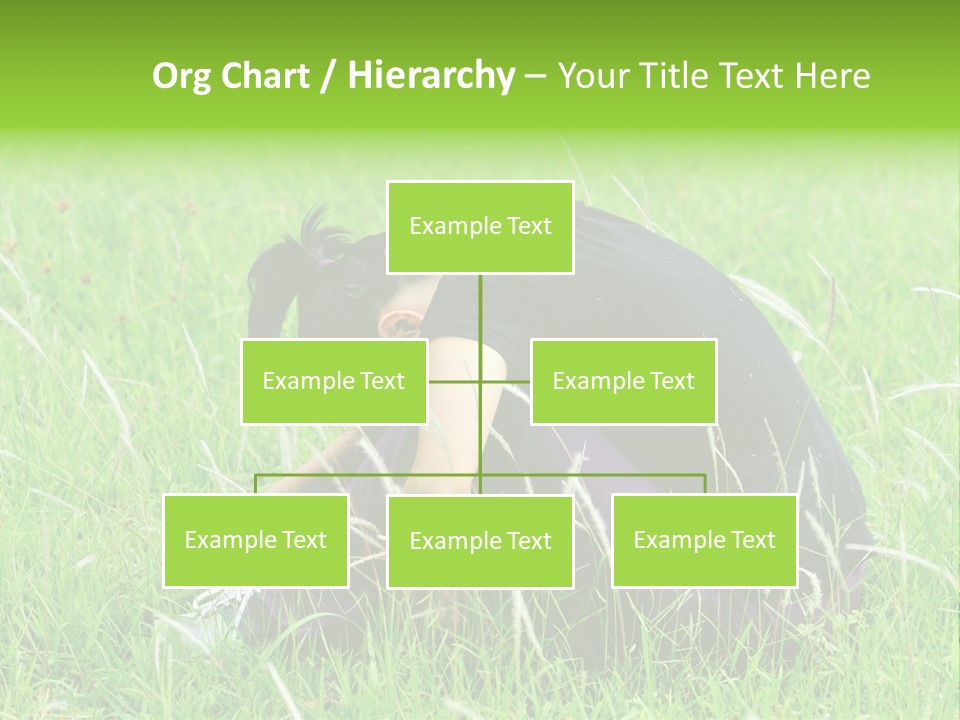 A Woman Sitting In The Grass With Her Head In Her Hands PowerPoint Template