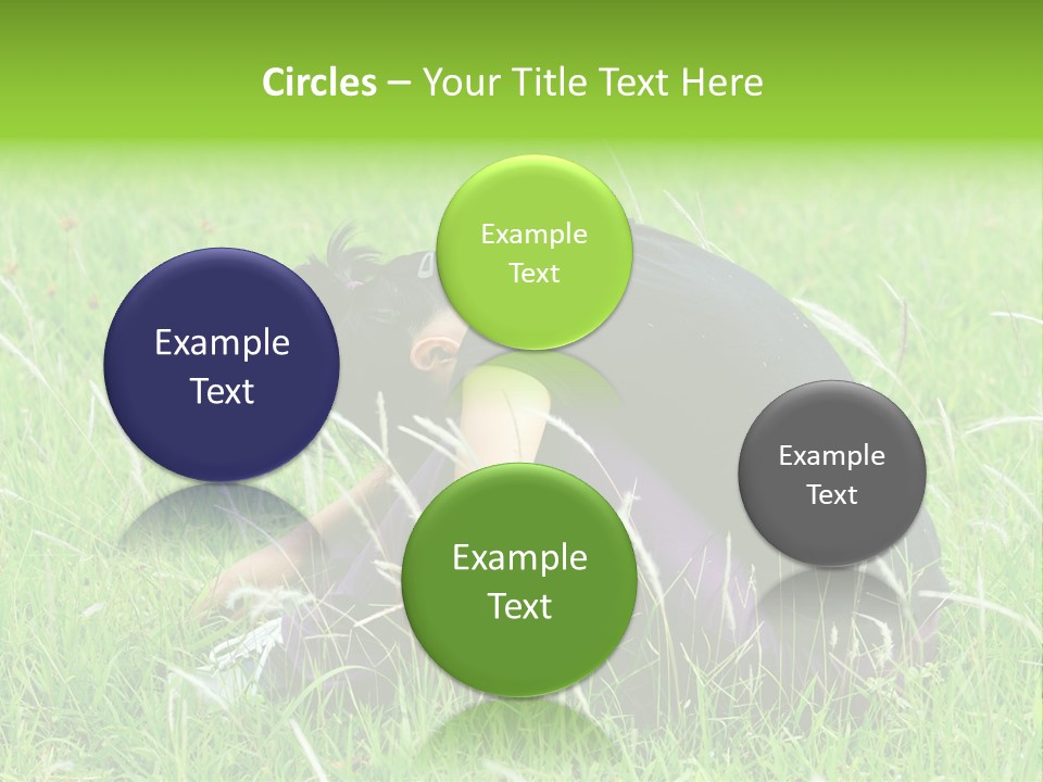 A Woman Sitting In The Grass With Her Head In Her Hands PowerPoint Template