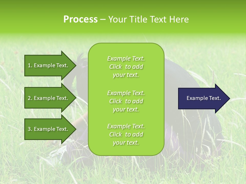 A Woman Sitting In The Grass With Her Head In Her Hands PowerPoint Template