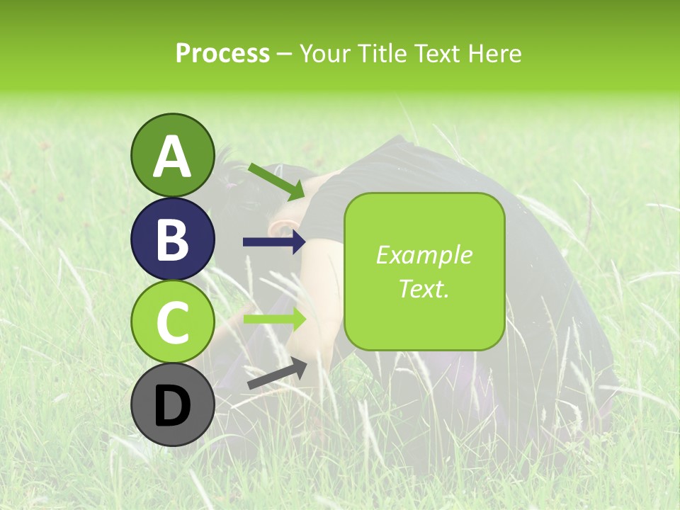 A Woman Sitting In The Grass With Her Head In Her Hands PowerPoint Template