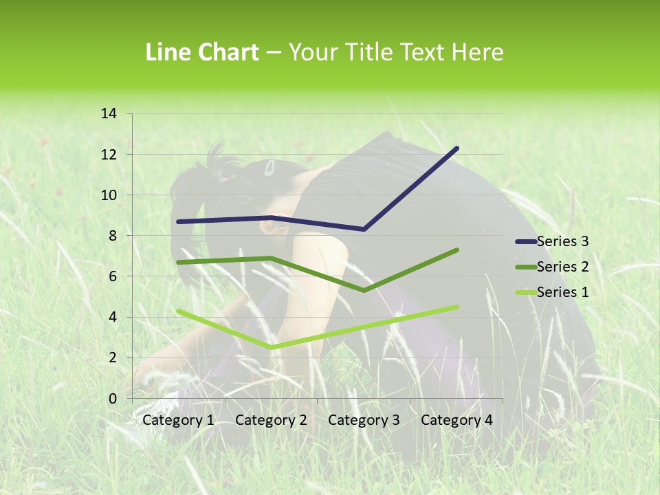 A Woman Sitting In The Grass With Her Head In Her Hands PowerPoint Template