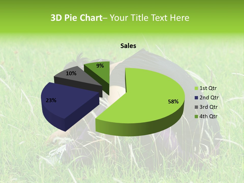 A Woman Sitting In The Grass With Her Head In Her Hands PowerPoint Template