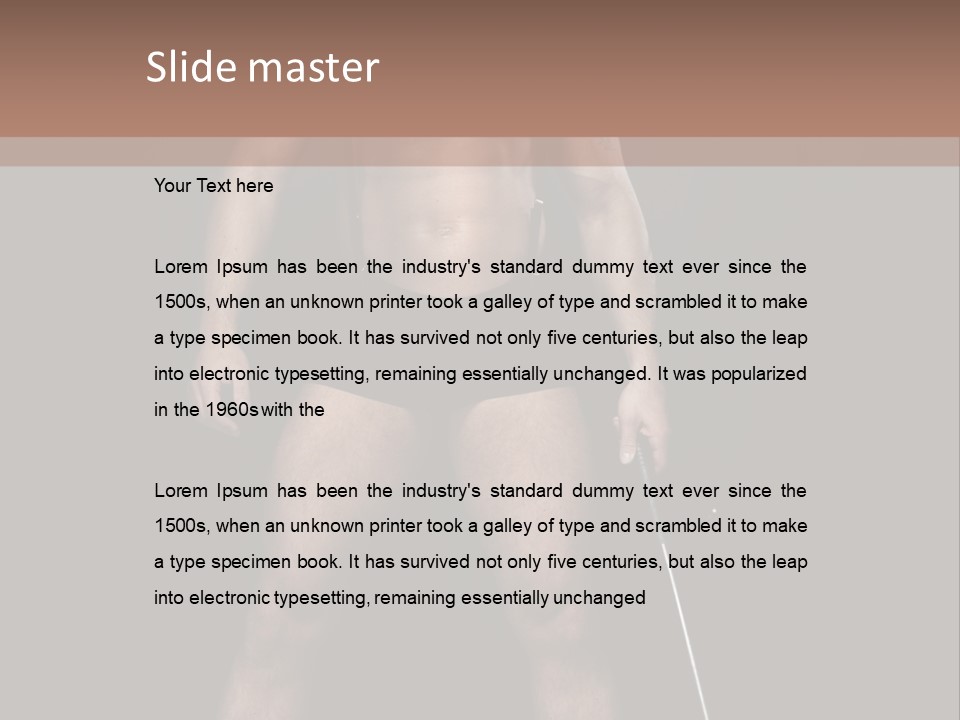 A Man With A Knife In His Hand Is Posing For A Picture PowerPoint Template