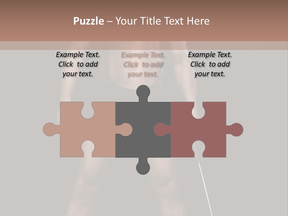 A Man With A Knife In His Hand Is Posing For A Picture PowerPoint Template