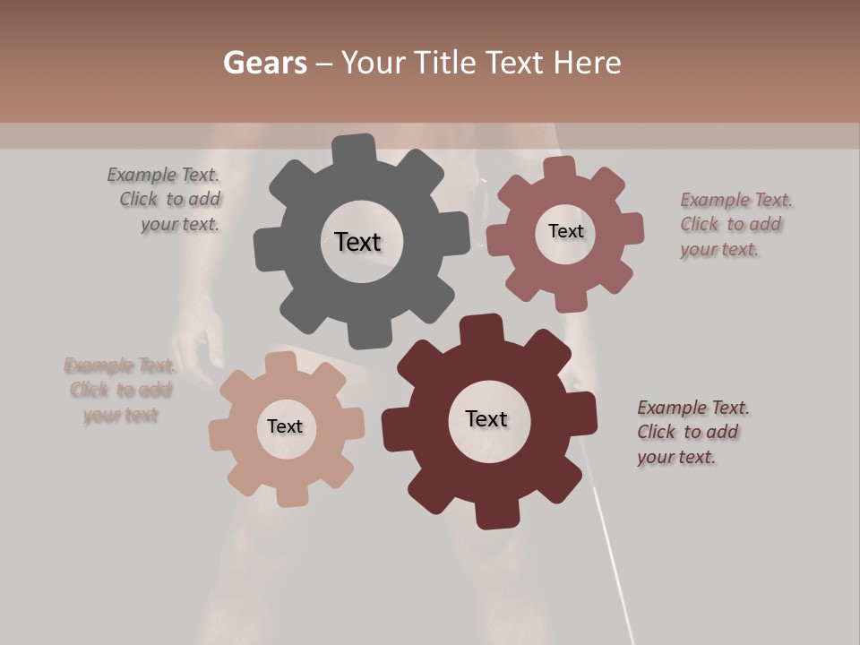 A Man With A Knife In His Hand Is Posing For A Picture PowerPoint Template