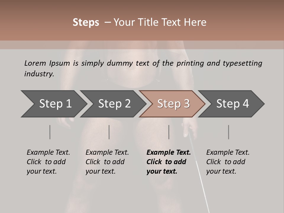 A Man With A Knife In His Hand Is Posing For A Picture PowerPoint Template