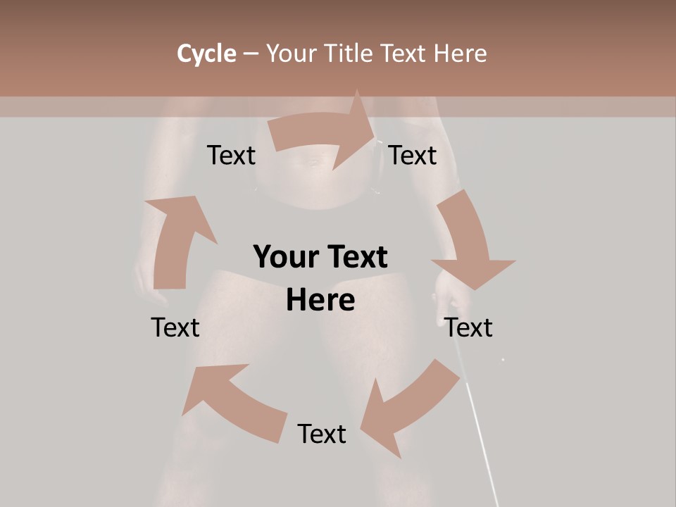 A Man With A Knife In His Hand Is Posing For A Picture PowerPoint Template