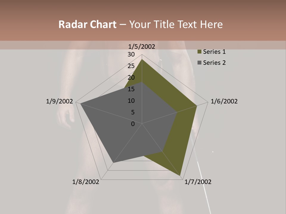 A Man With A Knife In His Hand Is Posing For A Picture PowerPoint Template