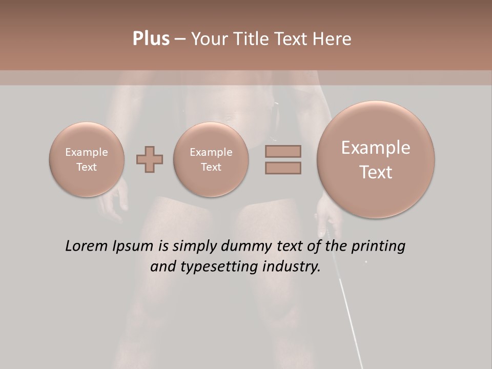A Man With A Knife In His Hand Is Posing For A Picture PowerPoint Template