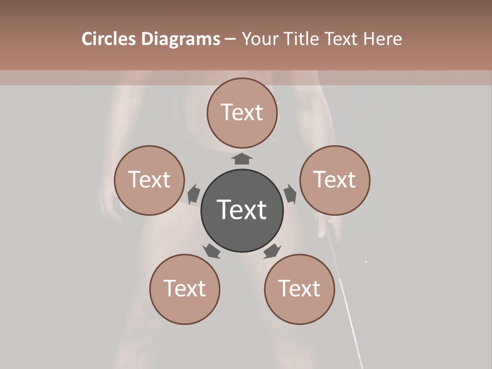 A Man With A Knife In His Hand Is Posing For A Picture PowerPoint Template