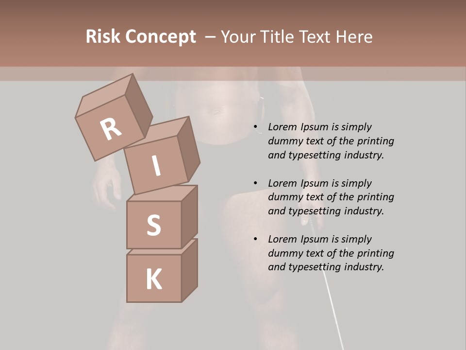 A Man With A Knife In His Hand Is Posing For A Picture PowerPoint Template