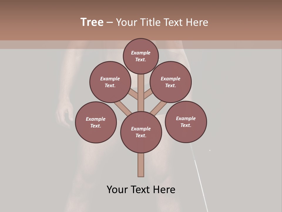 A Man With A Knife In His Hand Is Posing For A Picture PowerPoint Template