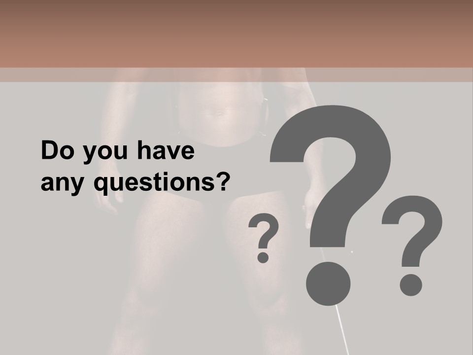 A Man With A Knife In His Hand Is Posing For A Picture PowerPoint Template