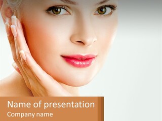A Woman With A Hat On Her Head PowerPoint Template