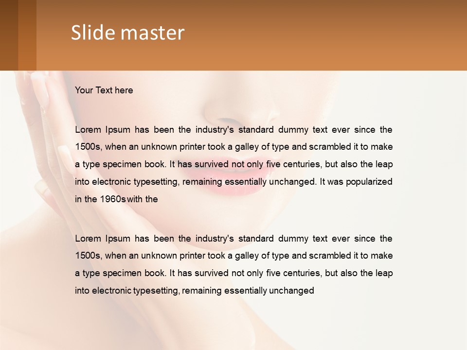 A Woman With A Hat On Her Head PowerPoint Template