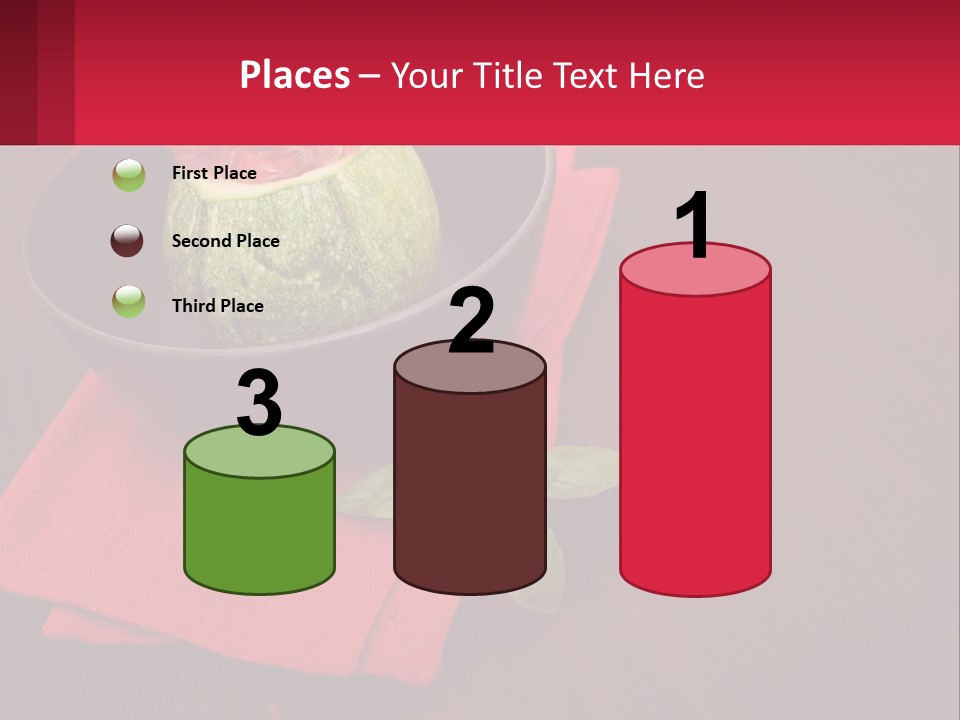 A Bowl Of Food On Top Of A Red Napkin PowerPoint Template