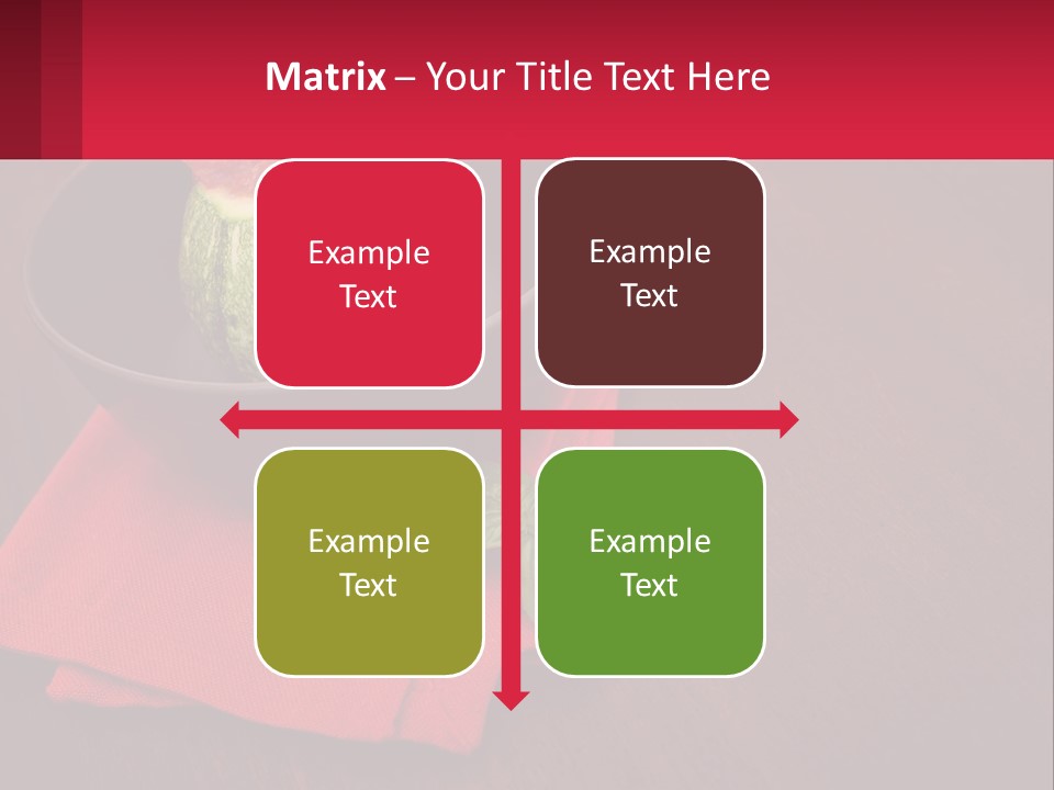 A Bowl Of Food On Top Of A Red Napkin PowerPoint Template