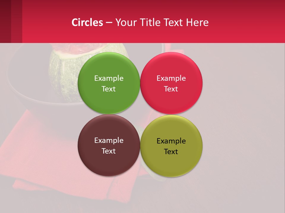 A Bowl Of Food On Top Of A Red Napkin PowerPoint Template