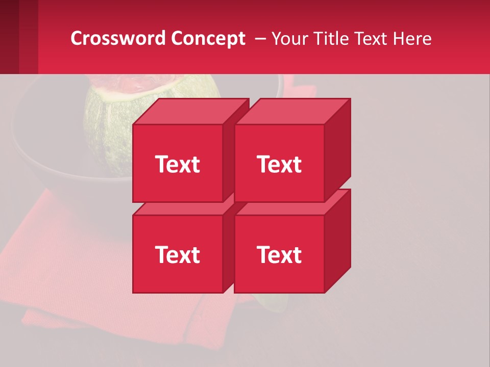 A Bowl Of Food On Top Of A Red Napkin PowerPoint Template