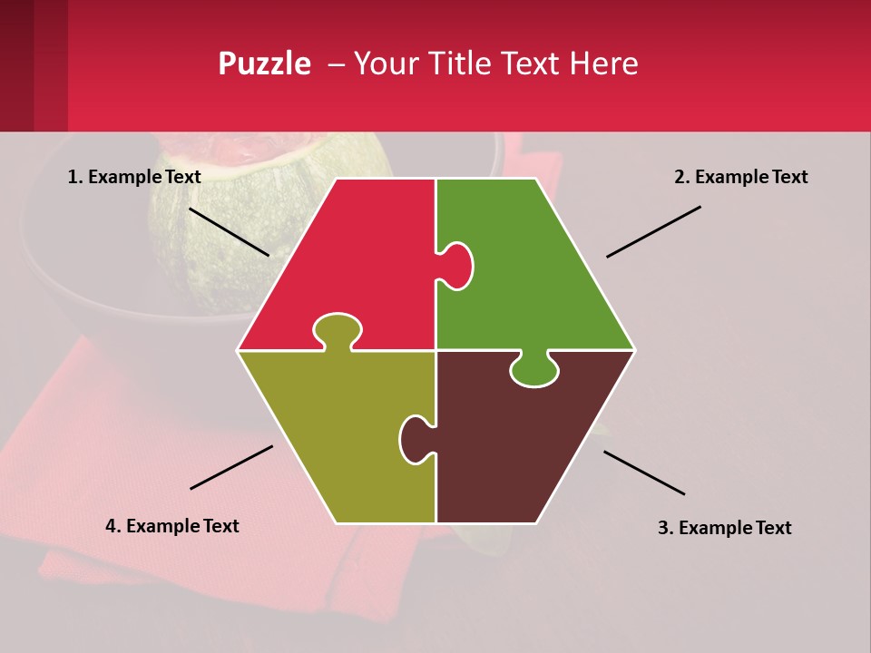 A Bowl Of Food On Top Of A Red Napkin PowerPoint Template