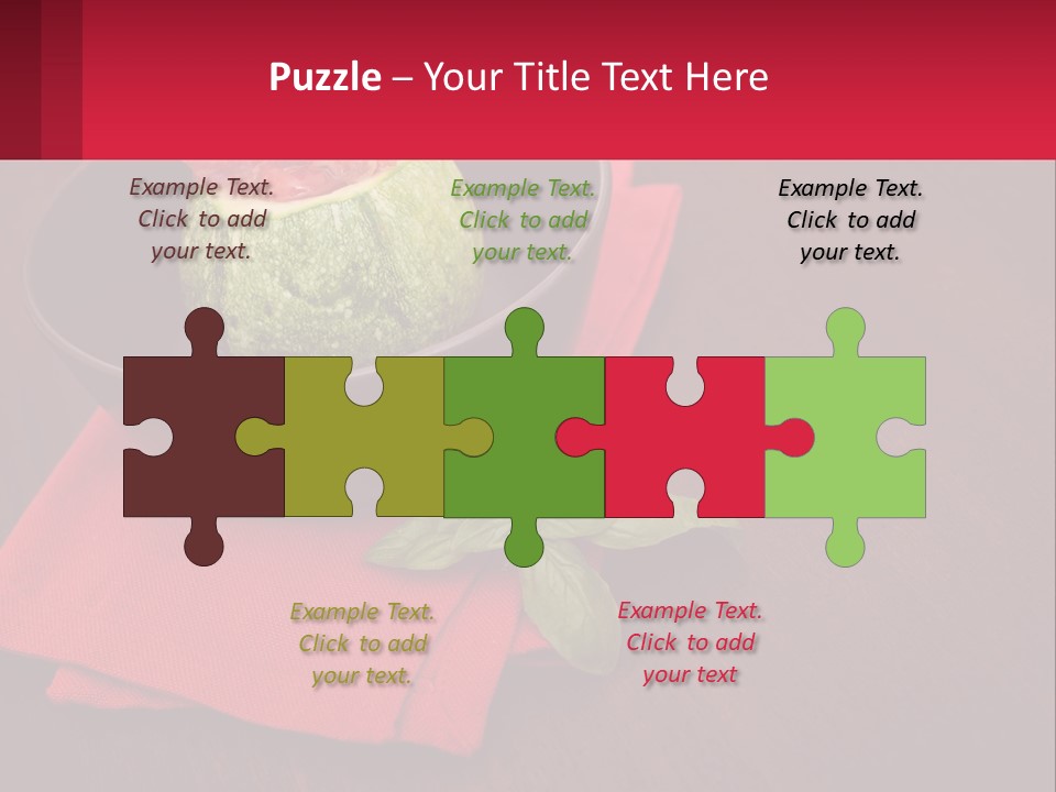 A Bowl Of Food On Top Of A Red Napkin PowerPoint Template