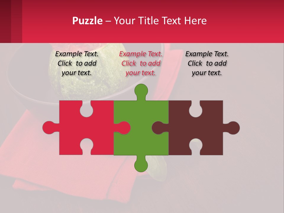 A Bowl Of Food On Top Of A Red Napkin PowerPoint Template