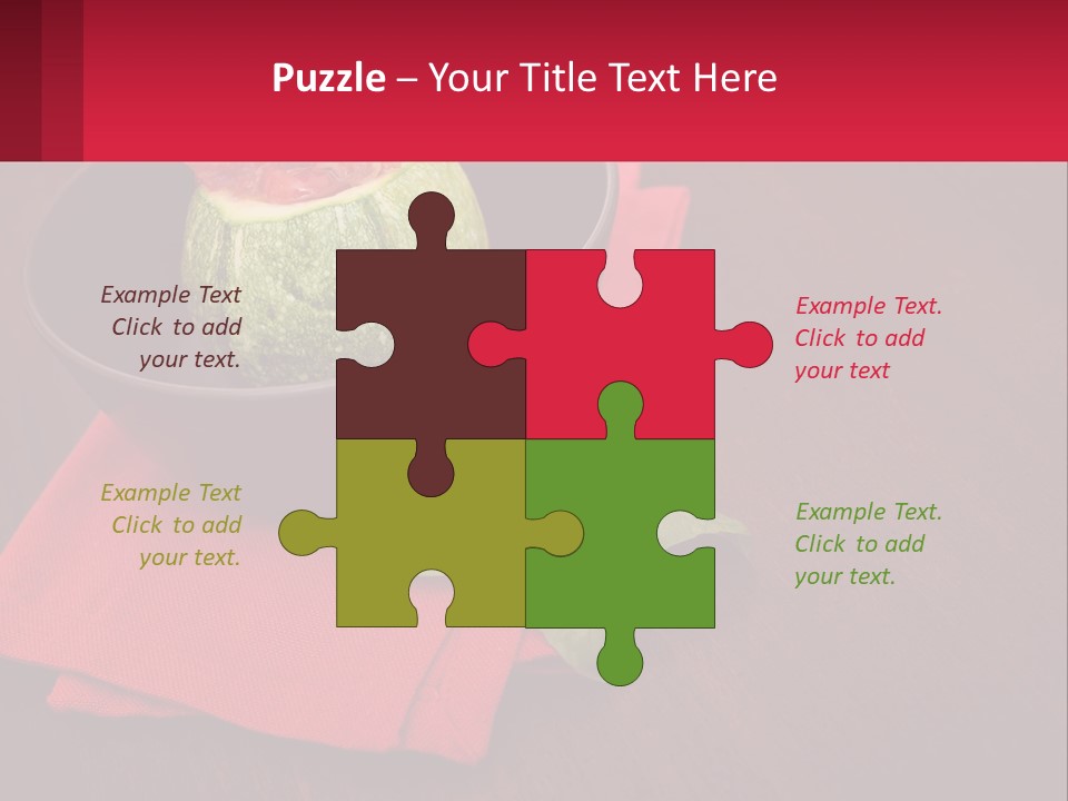 A Bowl Of Food On Top Of A Red Napkin PowerPoint Template