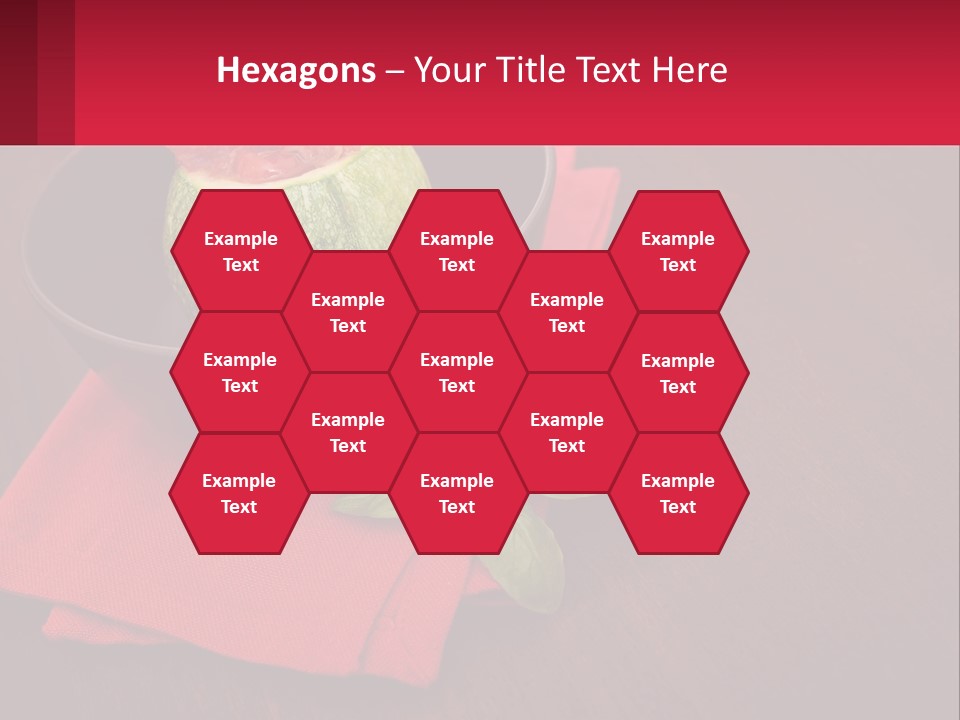 A Bowl Of Food On Top Of A Red Napkin PowerPoint Template