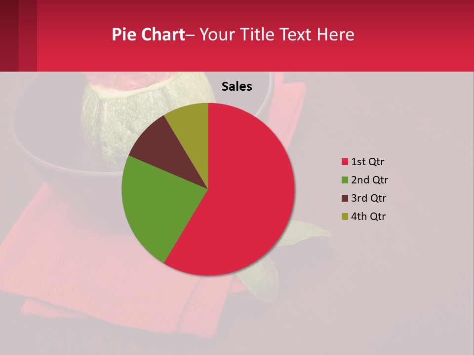 A Bowl Of Food On Top Of A Red Napkin PowerPoint Template