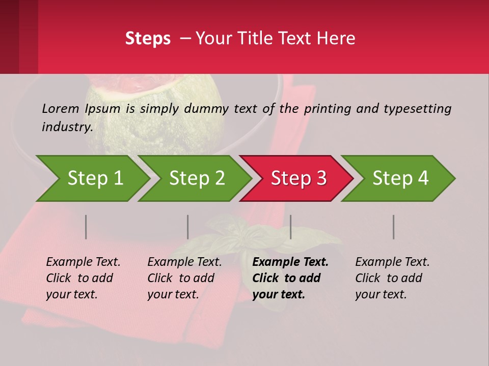 A Bowl Of Food On Top Of A Red Napkin PowerPoint Template