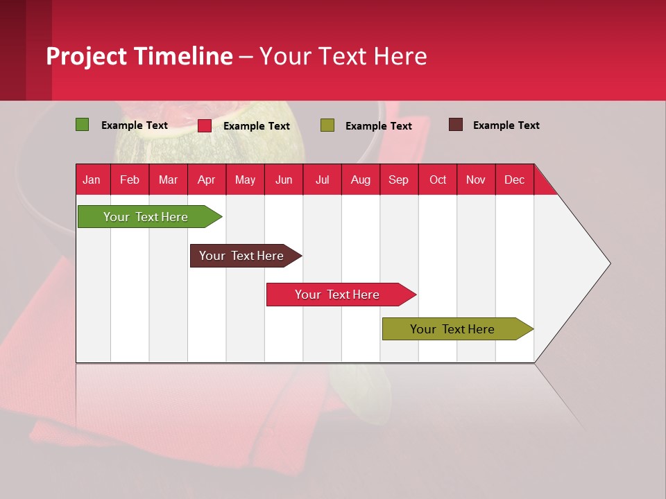 A Bowl Of Food On Top Of A Red Napkin PowerPoint Template