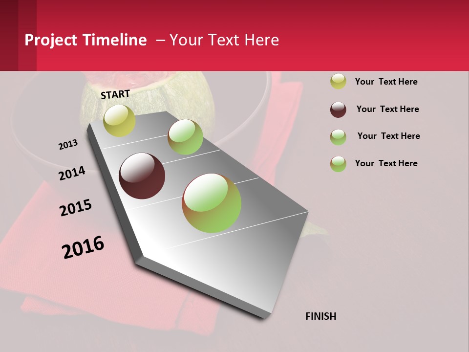 A Bowl Of Food On Top Of A Red Napkin PowerPoint Template