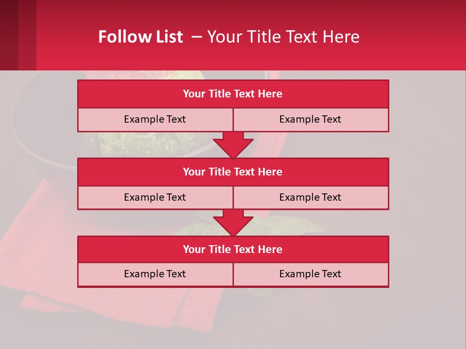 A Bowl Of Food On Top Of A Red Napkin PowerPoint Template